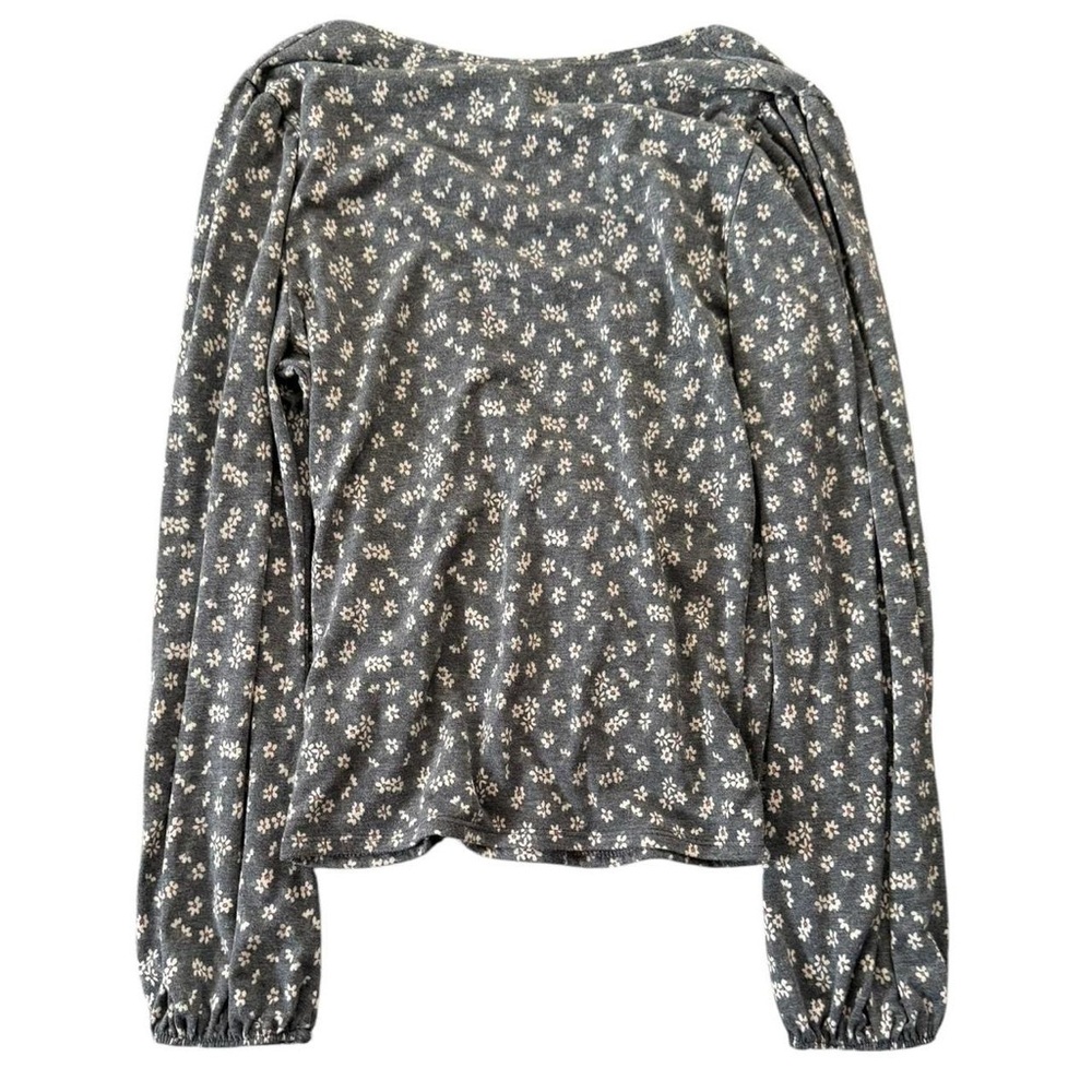 Bohme Gray Floral Blouse - Picture 2 of 5